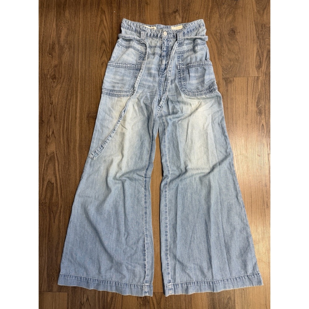 Anthropologie Pilcro And The Letterpress Ultra High Rise Wide Leg Jeans Pants